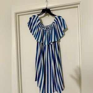 Coastal blue and white boutique dress